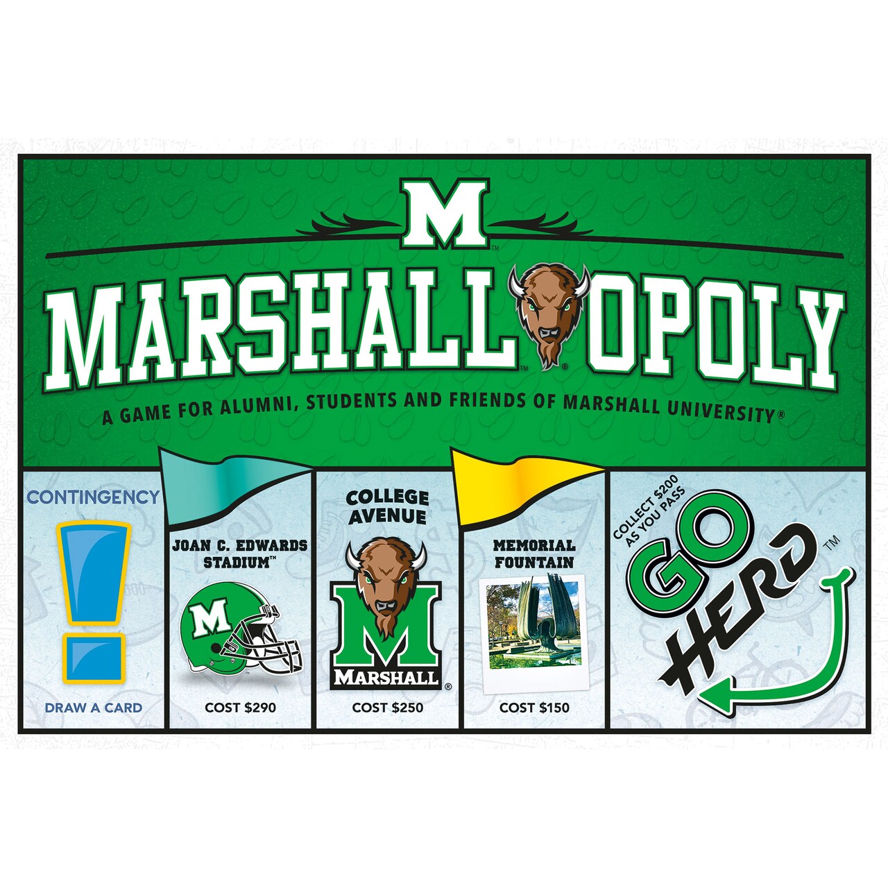 Late For The Sky: University Marshall-Opoly Monopoly Board Game